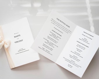 Printable Catholic Wedding Program Template (PDF)