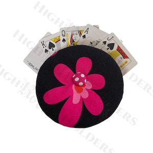 Girl Power Pink and Black flower Design, Playing Card Holders, Gamers, Bridge Club, Regalos para tiburones de cartas, Picas, Dominó, Consejos de poker