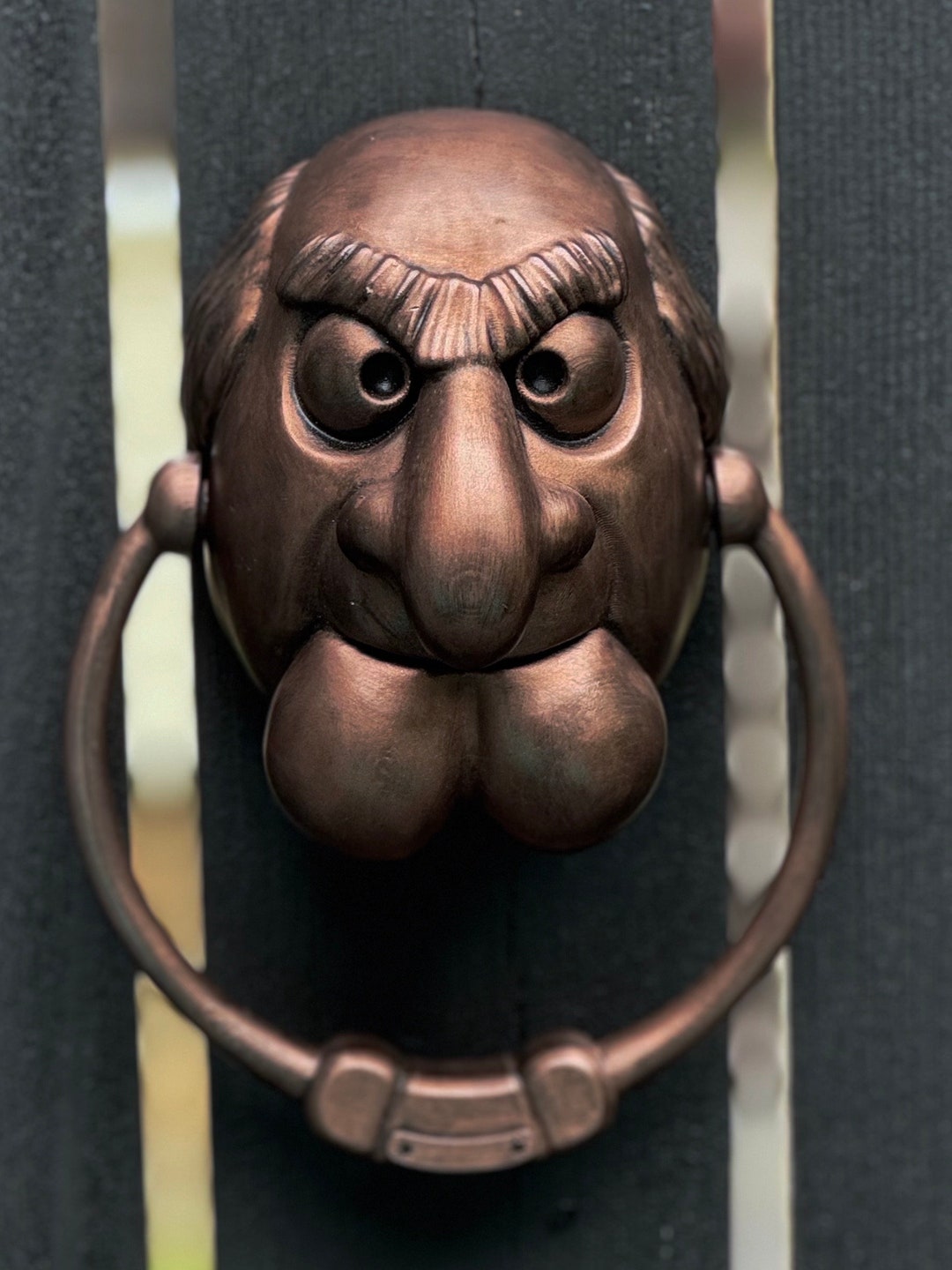 Muppet Christmas Carol Inspired Door Knocker Jacob Marley Statler Embedded Fan Art High