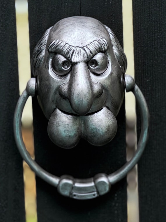 Muppets Christmas Carol Inspired Statler Door Knocker, Magnet