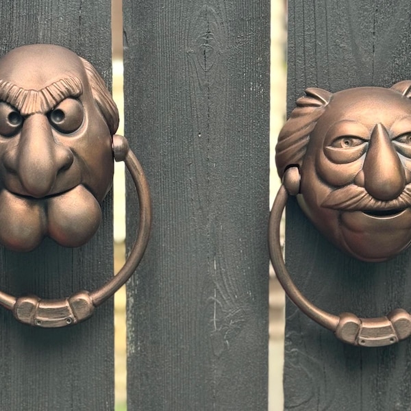 Muppets Christmas Carol Door Knockers: Statler & Waldorf Fan Art - Cruise Decor