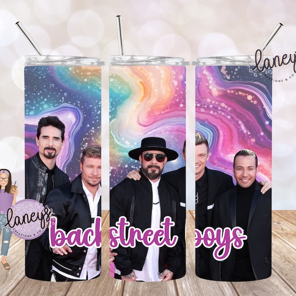 Backstreet Boys Tumbler Wrap Design, Watercolor Tumbler Wrap, 90's Boy Band Tumbler Wrap, Digital Download PNG