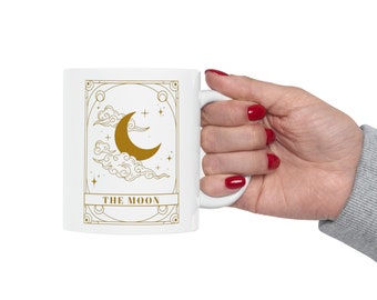 Mond Tarot Karte Keramik Tasse - Mystische Teetasse, Witchy Geschenk