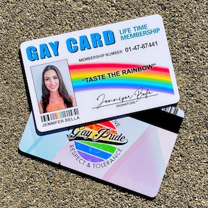 GAY CARD aanpasbaar - identiteitskaart met je foto + MOTTO Gay Pride-kaart - LGBT-identiteitskaart - Joke Meme - grappig cadeau - cadeau voor grap