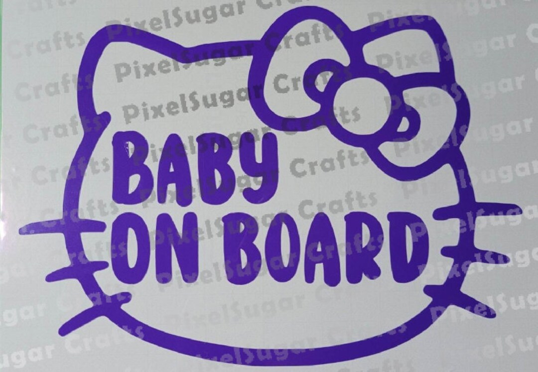 Hello Kitty Baby on Board Car Decal Etsy UK