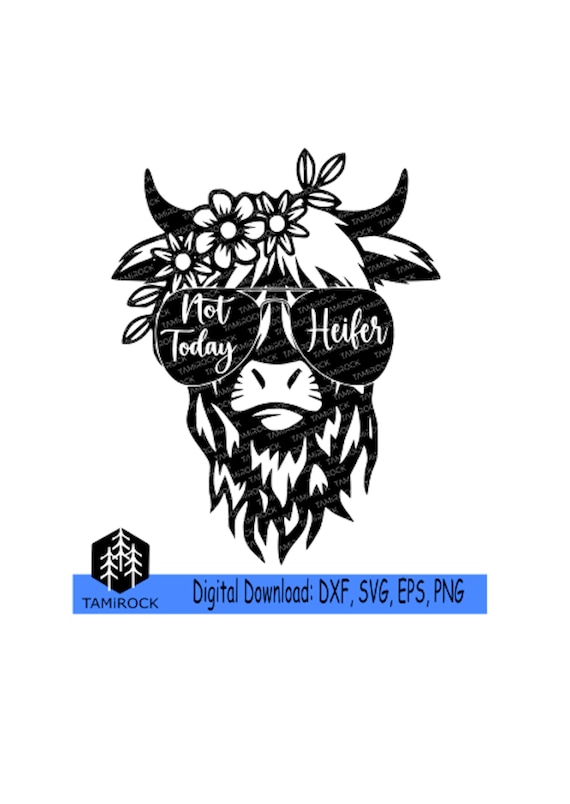 Funny Highland Cow SVG Image - Works with Cricut