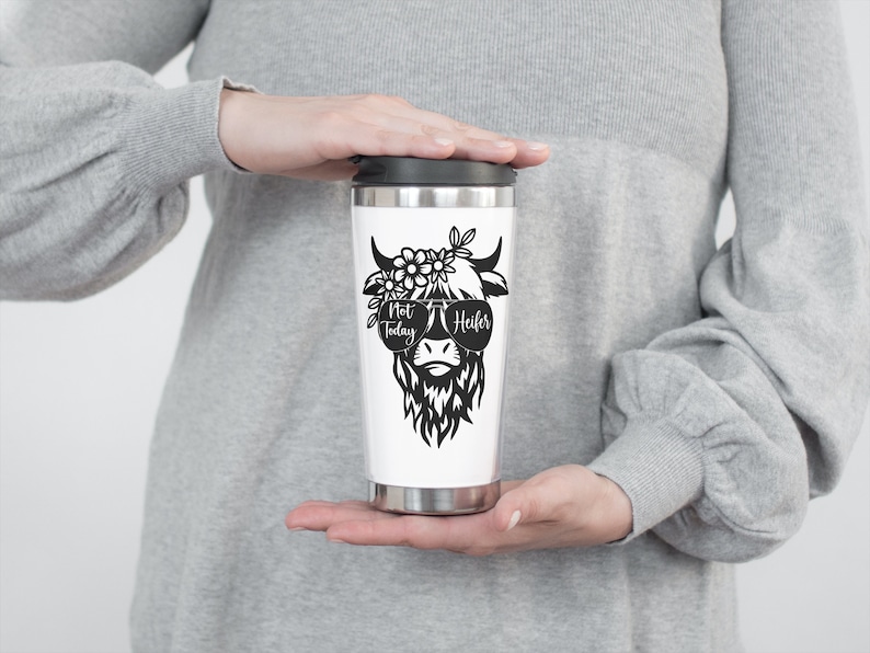 Funny Highland Cow SVG file – Perfect for crafting, works with Cricut and Silhouette, ideal for T-shirts, mugs, and home decor. High-quality design featuring a playful Highland Cow illustration, downloadable instant access.