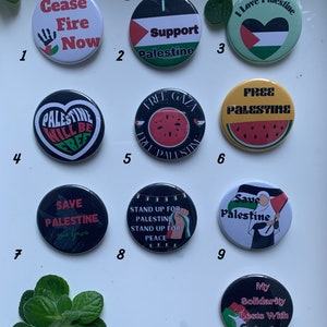 Palestine Support Button Pins