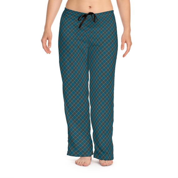 Blue Green Plaid Women s Pajama Pants Flannel Sleepwear Tartan Bottoms Buffalo Check Lounge Pants Cozy Sleep Bottoms Comfy Loungewear Etsy