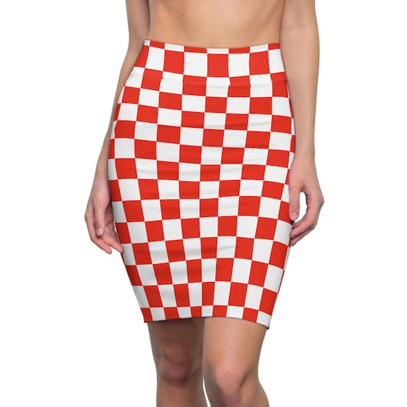 Plaid Tartan Mini Skirt, Checkered Skater Skirt, Grunge Flannel