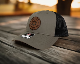 Star of David Leather Patch Hat - Loden 115