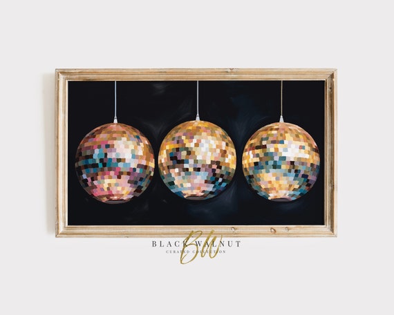 Samsung Frame TV Art Disco Balls Party Frame TV Art, Digital Download, New Years Eve, Happy New Year, Birthday Party Frame TV Art Painting