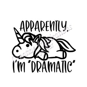 Dramatic Unicorn Decal