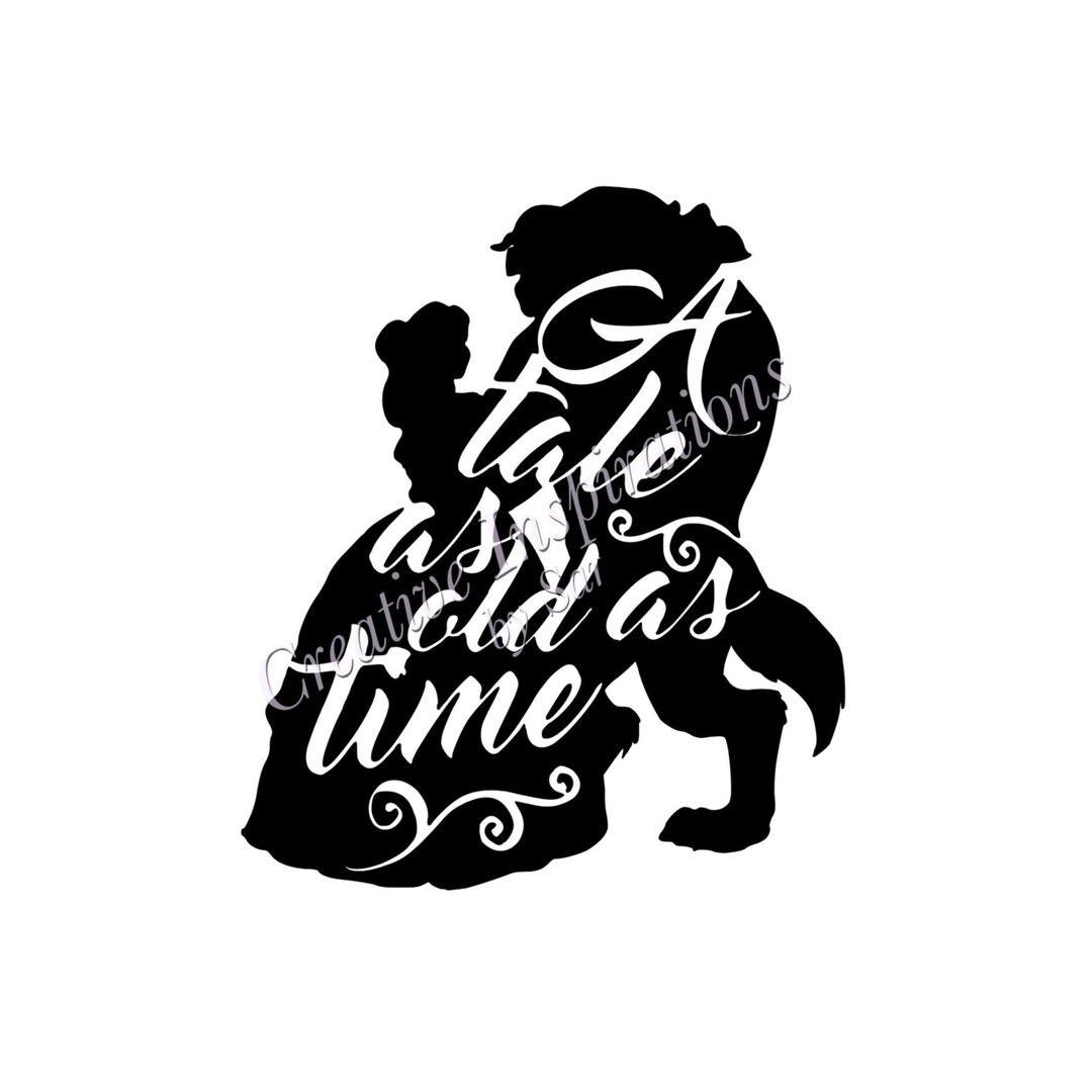 Beauty and the Beast Decal Etsy