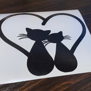 Kitty Heart Decal