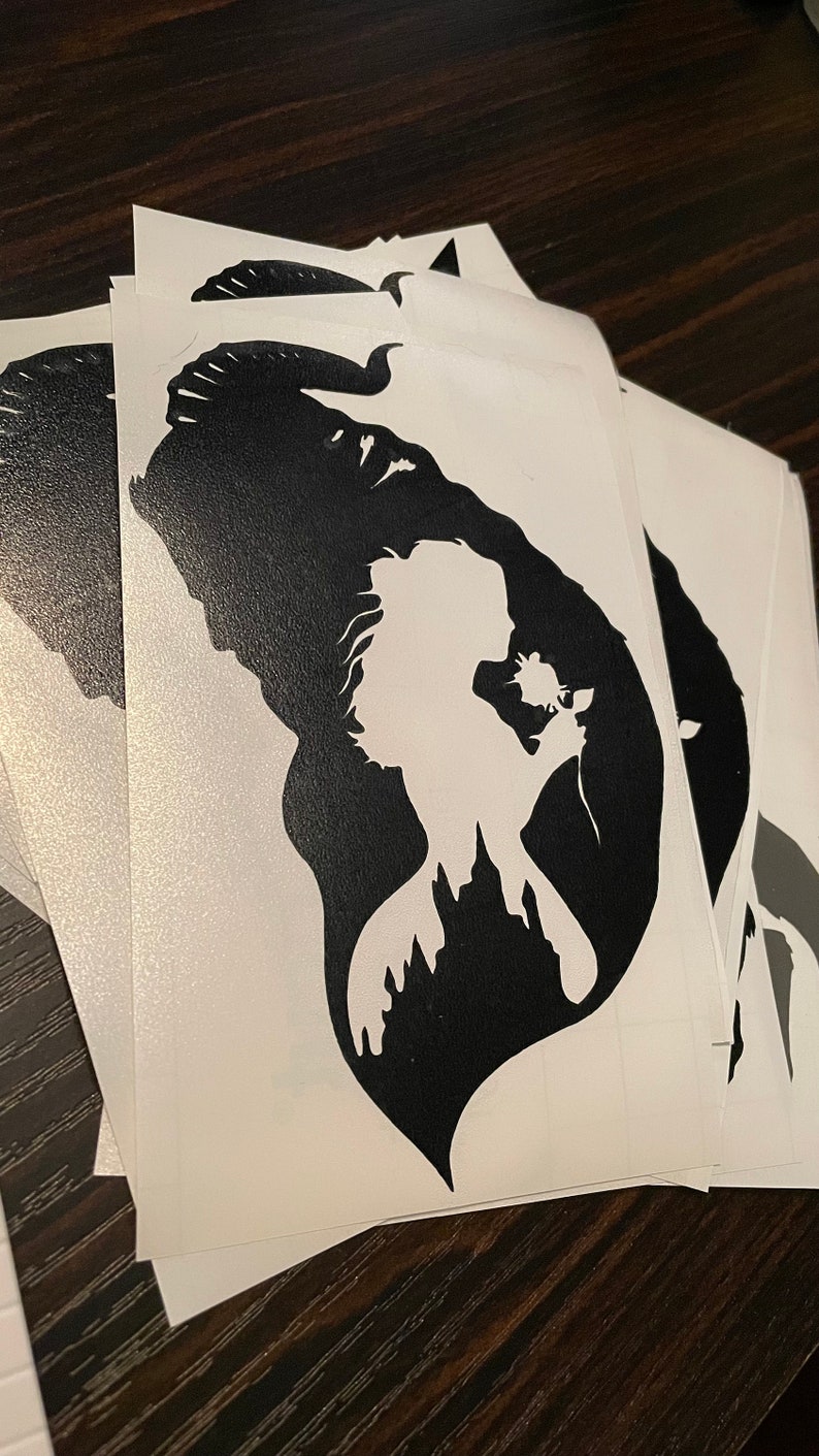 Beauty and the Beast Decal Etsy