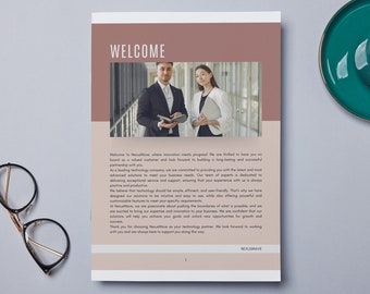Plantilla de incorporación de clientes / Plantilla de incorporación de empleados / Nueva contratación / Plantilla de RR. HH. / Manual del empleado / Plantilla de Canva