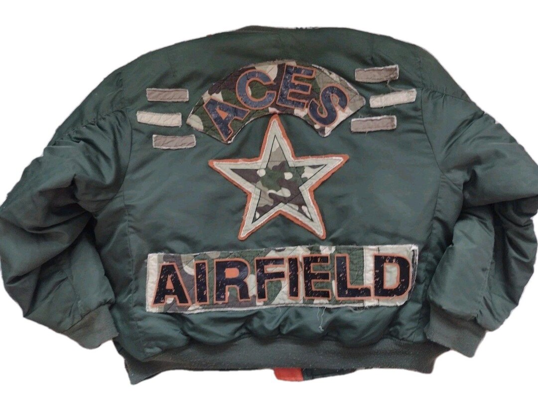 Custom One off Vintage MA-1 Bomber Flight Jacket ACES
