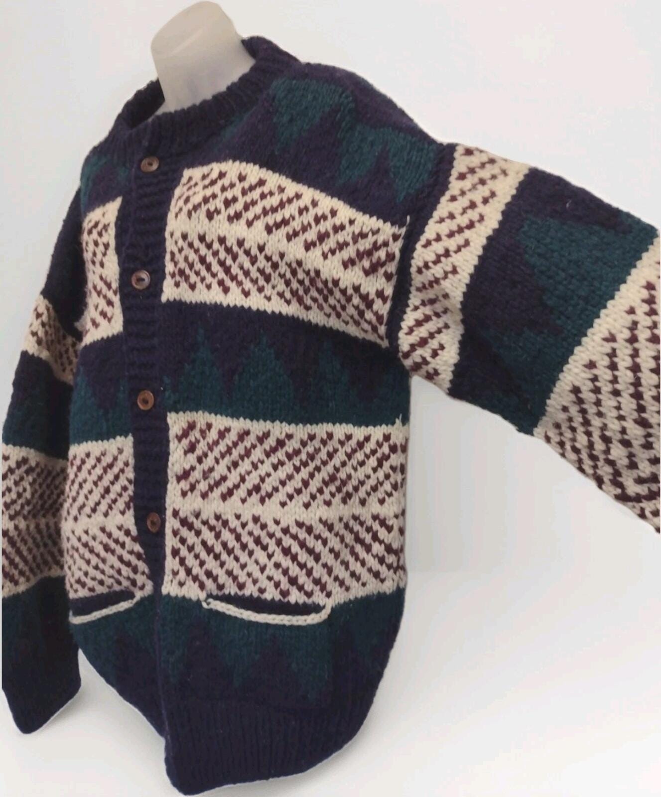 トップス Vintage 80s Hand Made Ecuador Knit 80s Ecuador Sweater - Etsy