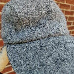 Vintage 80s Filson Wool Trapper Hat Shearling Lined USA ACTWU Medium image 3
