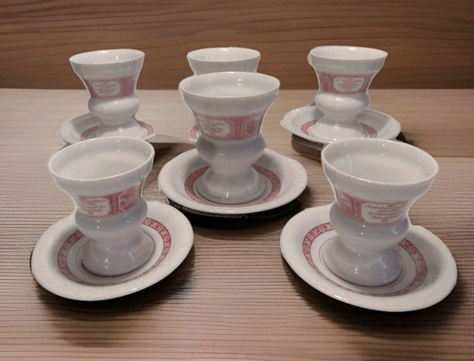 Heinrich Villeroy & Boch Rüdesheim Coffee Set Germany Vintage Porcelain 11pc