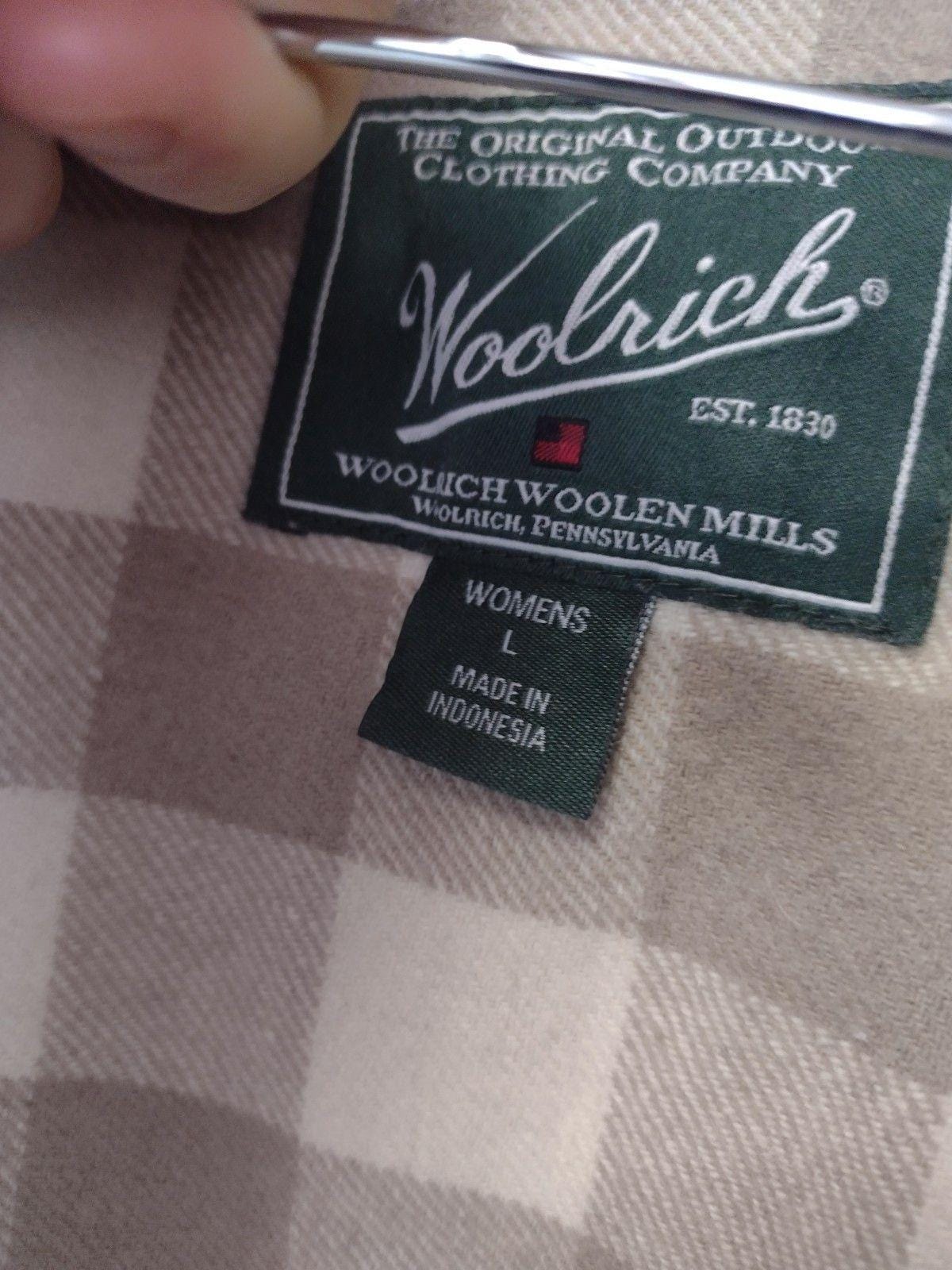 Woolrich Woolen Mills Daiki Suzuki Women's Khaki Parka L Fixed