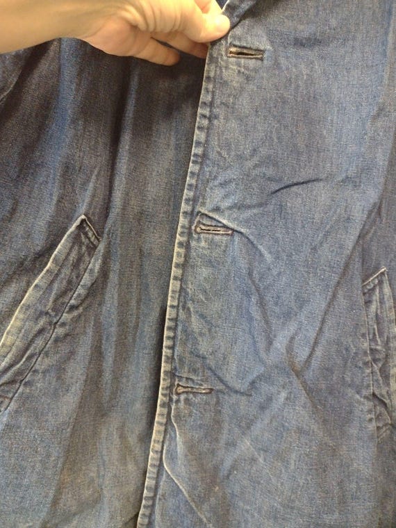 Vintage 70s H.I.S. Sportswear Denim Sherpa Lined … - image 9