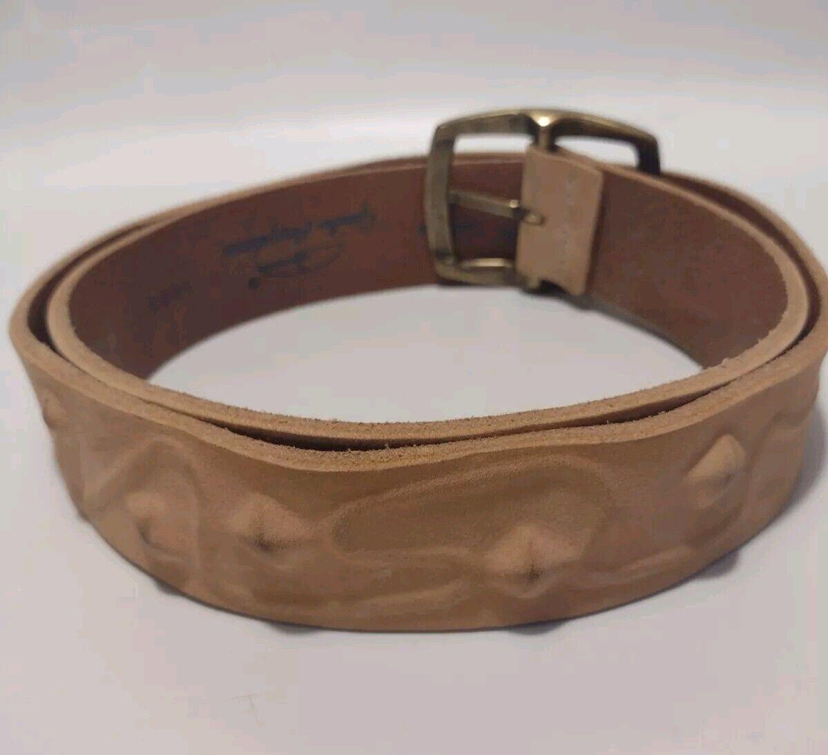 Guido Angeloni Handmade in Italy Belt Tan Thick Suede High 