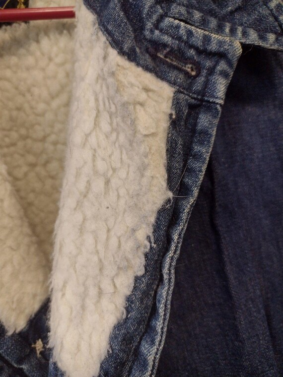 Vintage 70s H.I.S. Sportswear Denim Sherpa Lined … - image 6