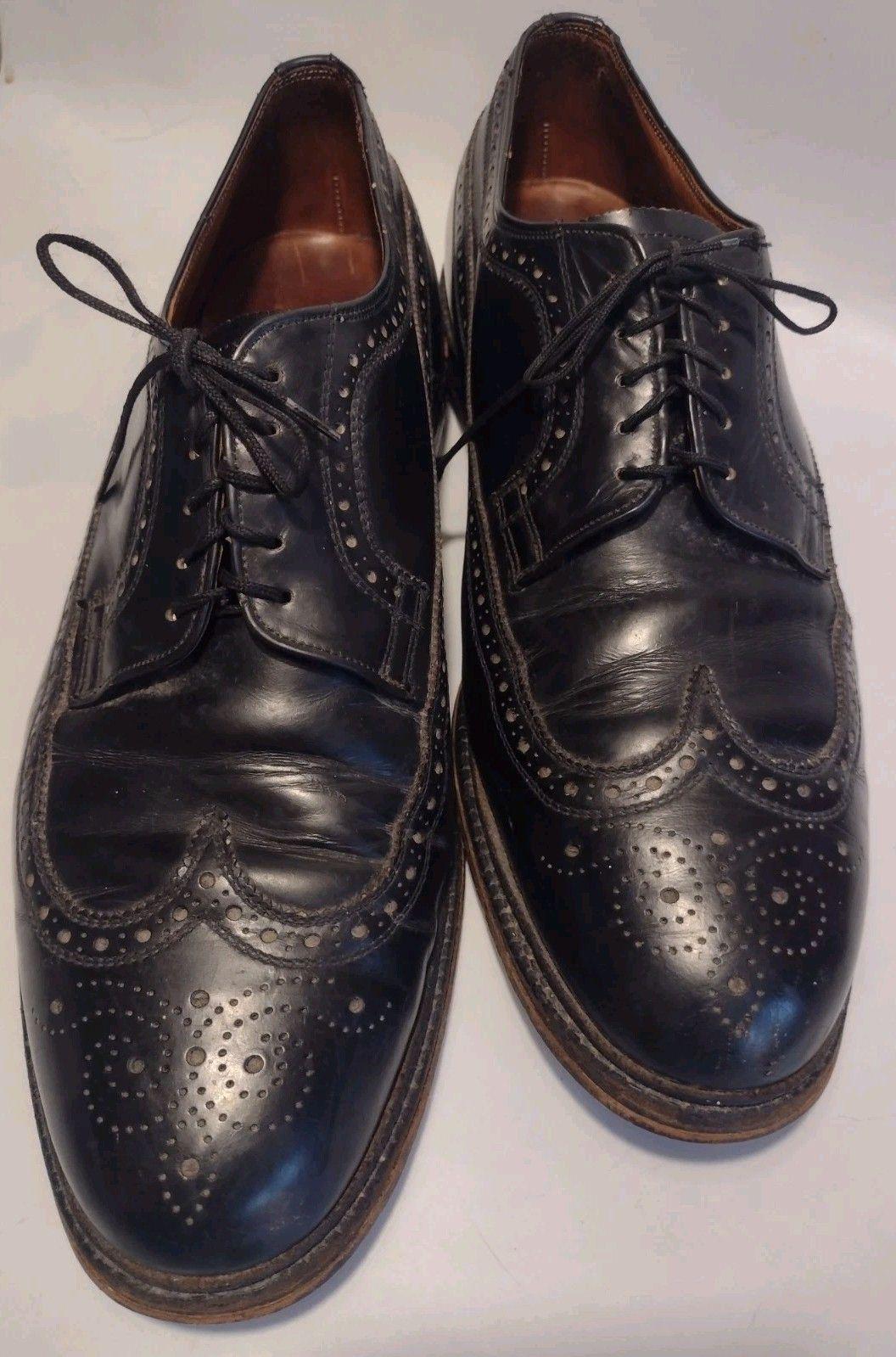 Royal Tweed by Cheaney Church’s Longwing Shoes Men Size 10.5 Black Brogue Oxford Tweed by Cheaney of England Black Wingtip Oxford Pebble  main image 4