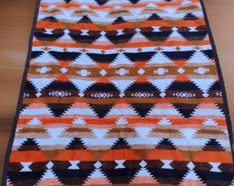 VTG 70s Beacon Blanket WPL 1675 Fuzzy Acrilan Alpaca Look USA 62x74 Washable