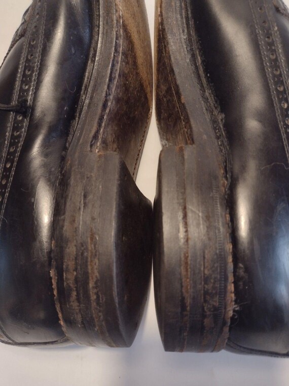 Vintage Royal Tweed Cheaney Churchs Wingtip Brogues Black UK  display picture 1