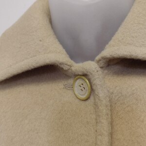 VTG 70s Pendleton 100% Virgin Wool Camel Cape Coat Arm Slits Satin Lined Sz 14 image 13