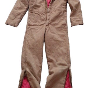 Vintage Walls Blizzard-Pruf Coveralls USA Red Liner Workwear Insulated 70s 34x30
