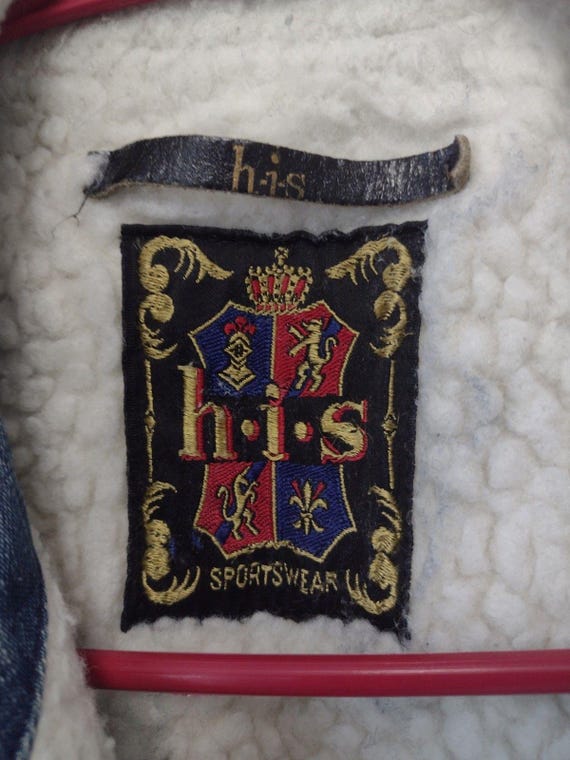 Vintage 70s H.I.S. Sportswear Denim Sherpa Lined … - image 5