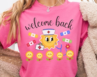 School Nurse Shirt: Smiling Sun Back to School Tee