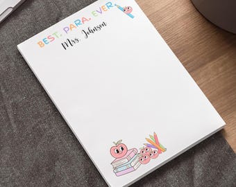 Personalized Paraprofessional Sticky Notes | Custom Name Notepad | Gift for Paraprofessional Appreciation