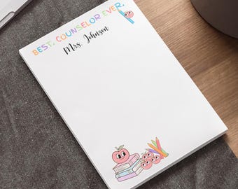 Personalized Counselor Sticky Notes | Custom Name Notepad | School Counselor Gift