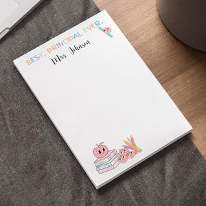 Personalized Principal Sticky Notes | Custom Name Notepad | Gift for Principal Appreciation