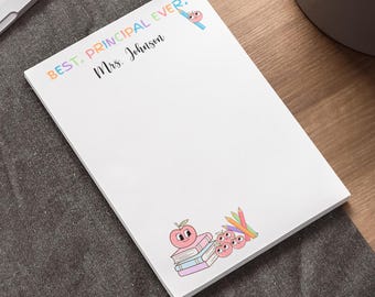 Personalized Principal Sticky Notes | Custom Name Notepad | Gift for Principal Appreciation