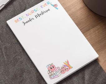 Personalized School Nurse Gift |  Custom Name Sticky Notes for Nurse Appreciation Week