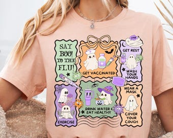 Halloween Nurse T-Shirt: Ghost Flu Prevention Tee
