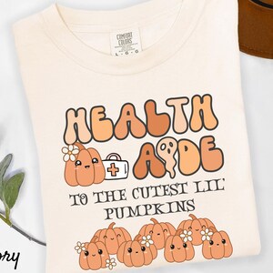 Fall Health Aide Shirt: Comfort Colors Pumpkin Patch School Clinic Tee
