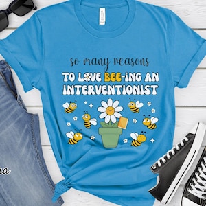 Spring Interventionist Shirt: Bee Design | School Support Staff Graphic Tee