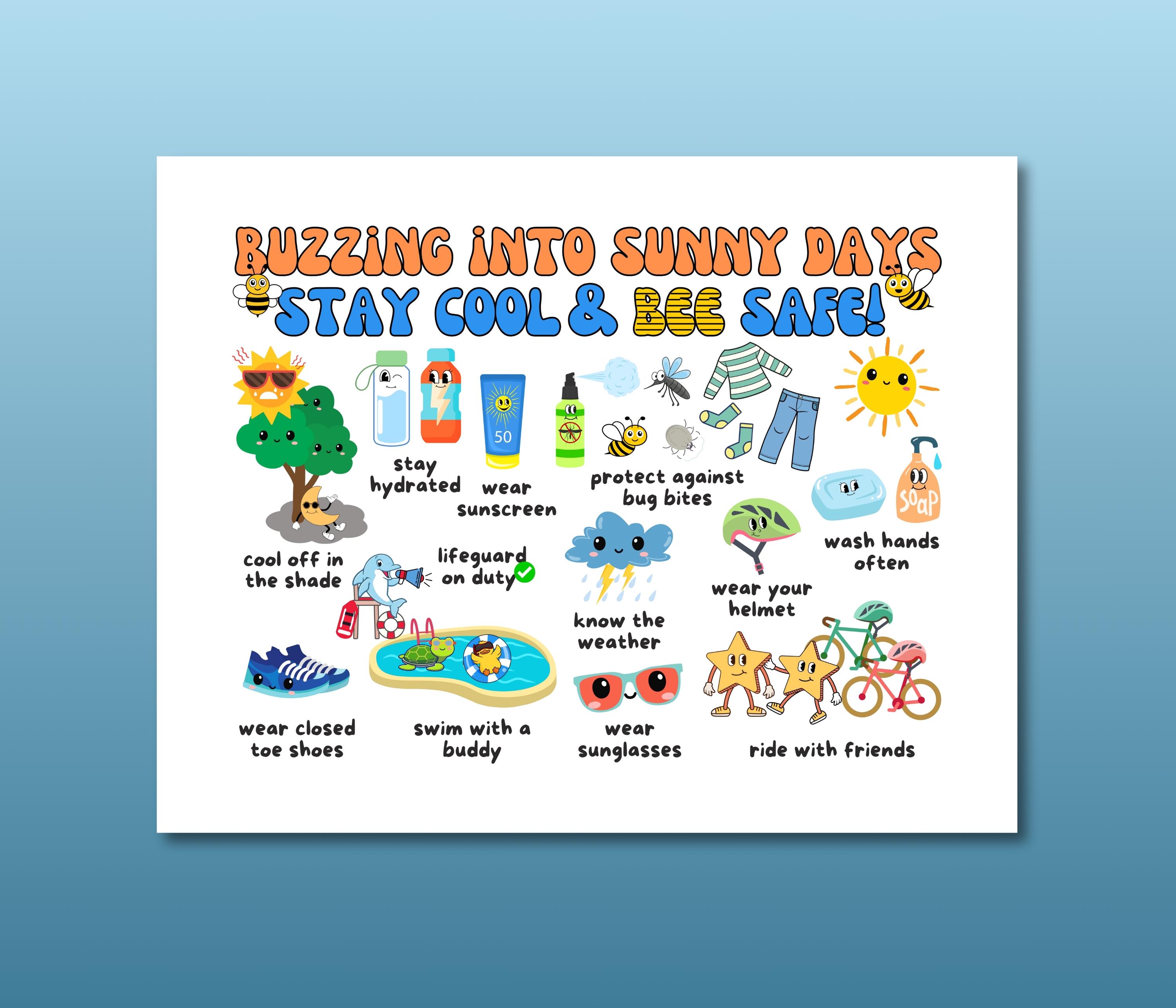 Printable Spring Safety Spring Summer Safety Posters Simpson's Safety Posters | Safety