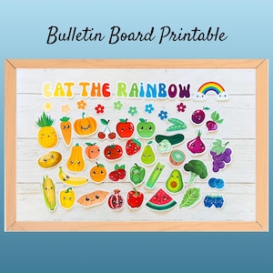 Healthy Eating Habits Bulletin Board Kit, Nutrition School Nurse Decor, Printable PEDS Clinic Bulletin Board Set, Kindergarten Classroom