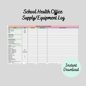 School Health School Nurse Essentials Supply Lists