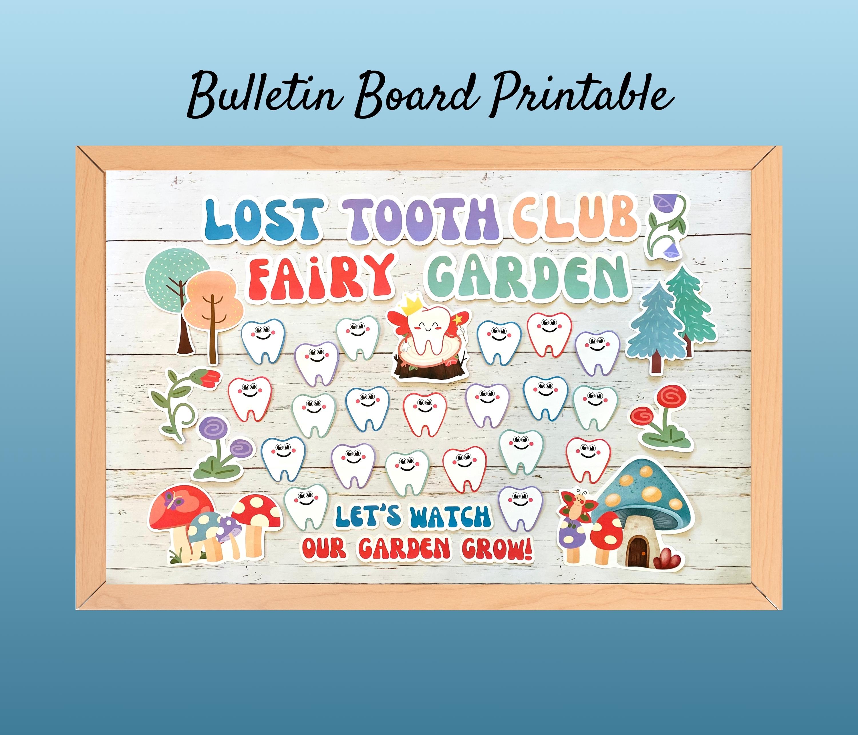 Lost Tooth Bulletin Board Kit, School Nurse Bulletin Board Decorations, Kindergarten Bulletin Board Set Printable, School Nurse Decor