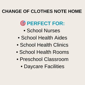 School Nurse Change of Clothes Note to Parent (PDF, PNG included) image 8