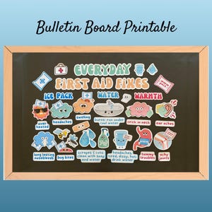 First Aid Bulletin Board Kit, School Nurse Decor, School Clinic Bulletin Board Decor, Health Room Signs, Nurse Office Bulletin Board Ideas